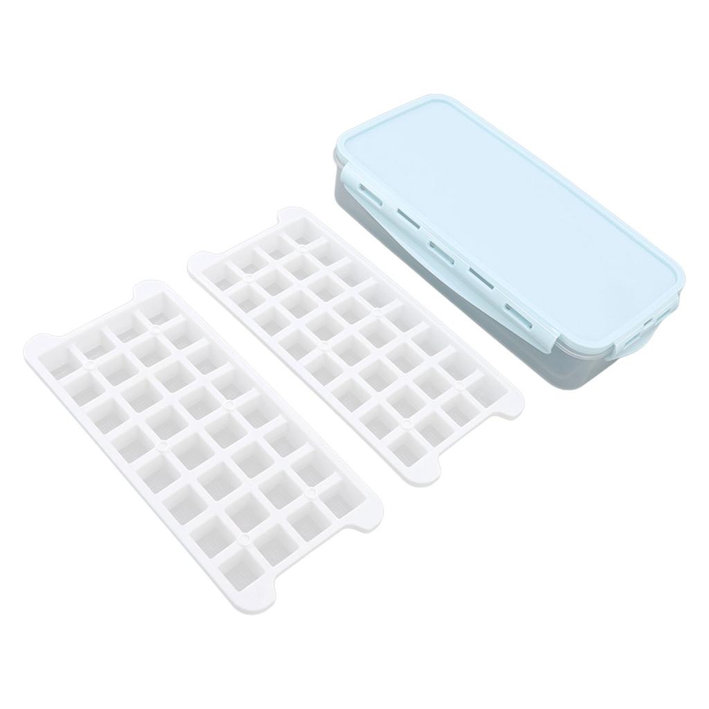 1.7L двухслойная 64-решетчатая коробка для льда DIY форма для кубиков льда мягкий силиконовый лоток для льда