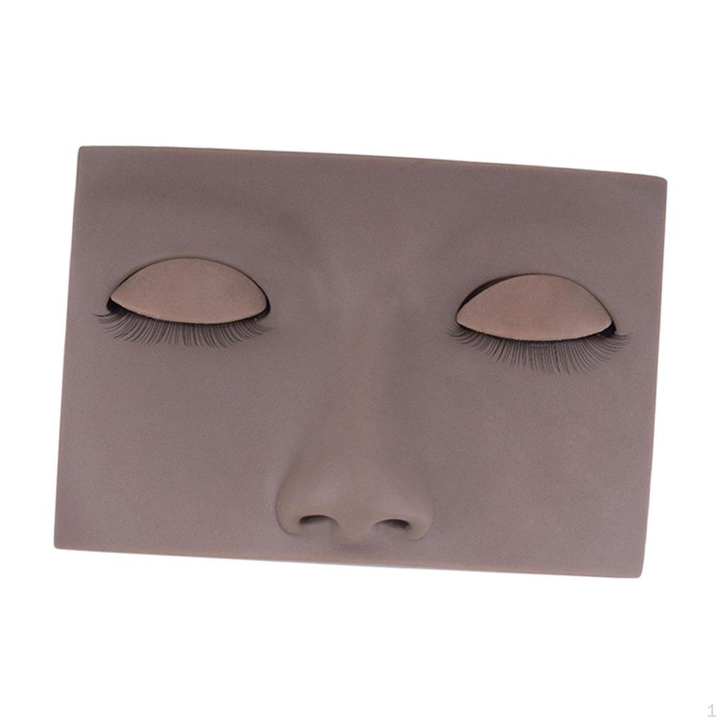 Голова манекена для ресниц Портативная учебная макияжная терапия для век Умывание лица