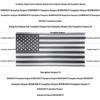18-25 Jeep Wrangler JL JT Black & White American Flag Grille Insect Net