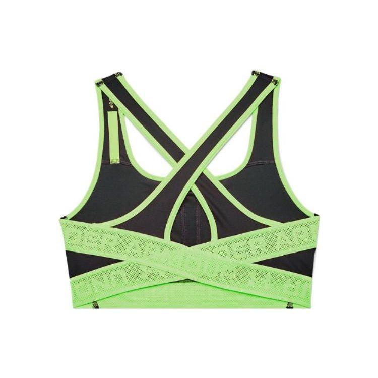 Under Armour Спортивный бюстгальтер со средней поддержкой и перекрестными краями, нижнее белье черного цвета 1371372-010