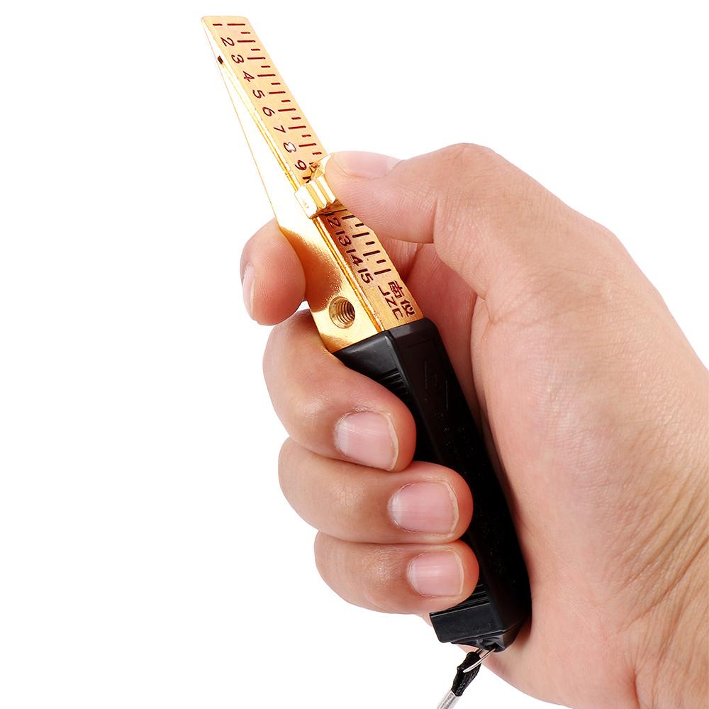 House 1-15mm Measure Tool Engineer Copper Wedge Shaped Detection Ruler Feeler Gauge Vernier Caliper