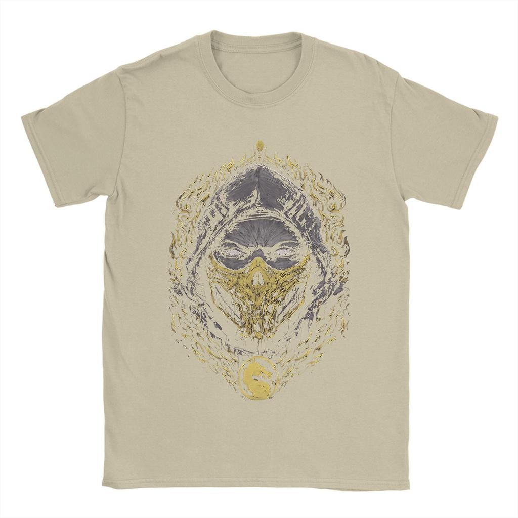 Игровые футболки Mortal Kombat Мужские Винтажные Футболки из Чистого Хлопка Футболка с Круглым Вырезом и Коротким Рукавом Графическая Одежда