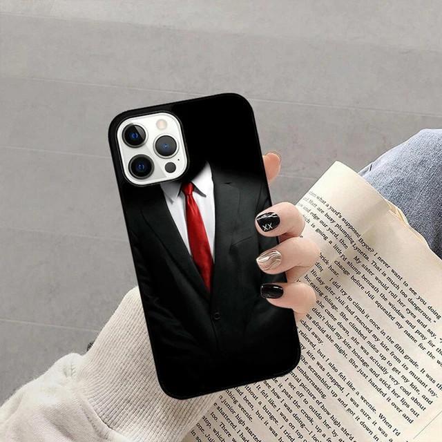 Подходит для Apple iPhone Чехол для мобильного телефона Костюм Галстук Бант Мягкий чехол Защитный чехол iPhone