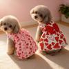 Heart Patten Medium/Small Pet Skirts Breathable Dog‘s Summer Dress  For Puppy Poodle Chihuahua Etc