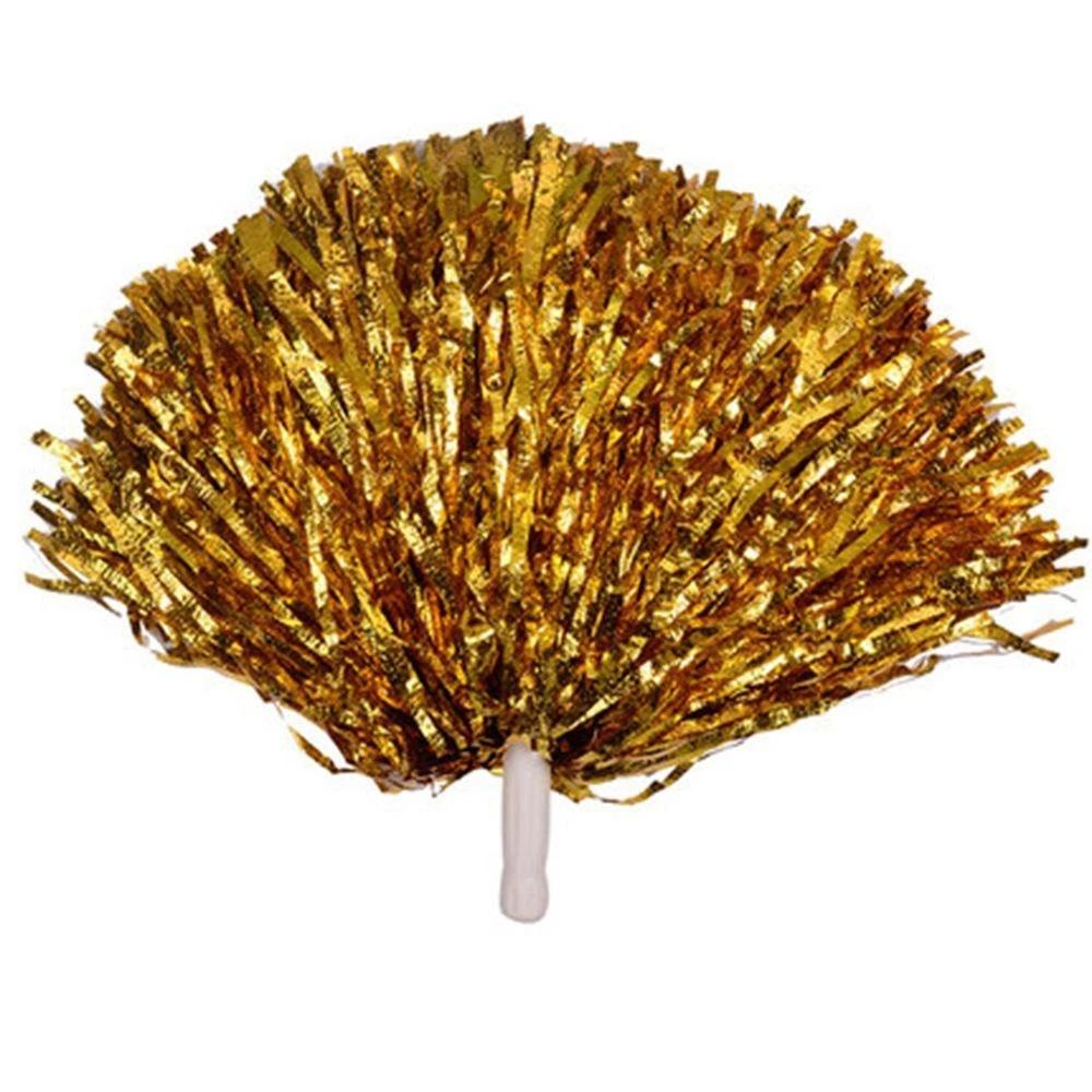 Cheerleading Pom Poms Metallic Pompoms Sports Pom Poms Lightweight Hand Flowers For Party Decorations Cheerleading School