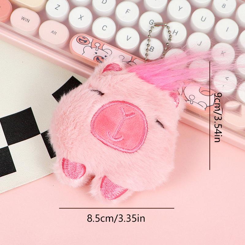 Забавные плюшевые игрушки капибара милый брелок плюшевая подвеска кукла кулон рюкзак автомобильный брелок декор капибара аксессуары детский подарок