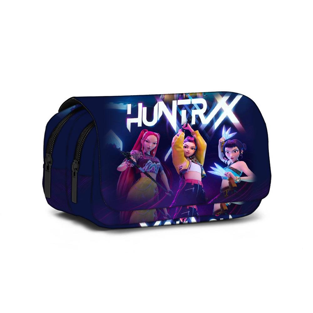 KPop DemonHunters полная версия студенческий пенал большой вместимости Demon Hunter Girls Group пенал сумка для канцелярских товаров CLE