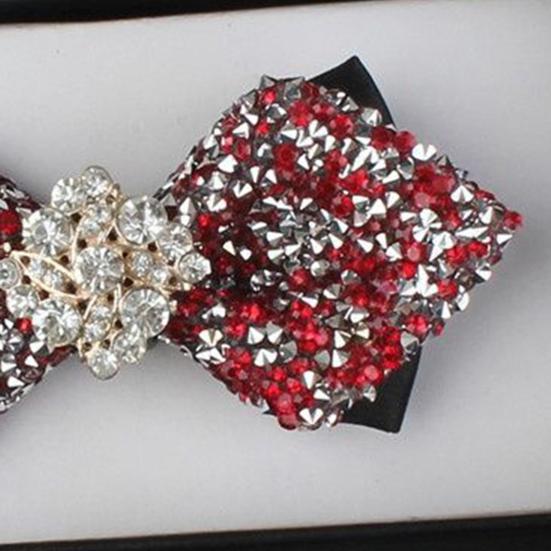 Yousheng Bow Tie Sparkling Rhinestones Inlaid Adjustable Tightness Formal Bow Tie Versatile Business Banquet Office Matching Decoration