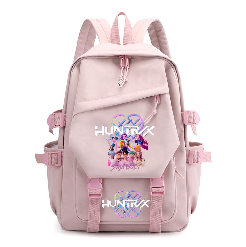 Мультяшный K-pop Рюкзак с принтом «Охотники на демонов» для мальчика-подростка, школьная сумка для девочки, детский студенческий рюкзак для книг, женская дорожная сумка, детский подарок, рюкзак