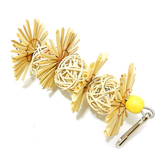 Питомец Птица Попугай Ротанг Мяч Колокольчик Качели Подвесные Лазание Клетка Декор Кусать Жевательная Игрушка