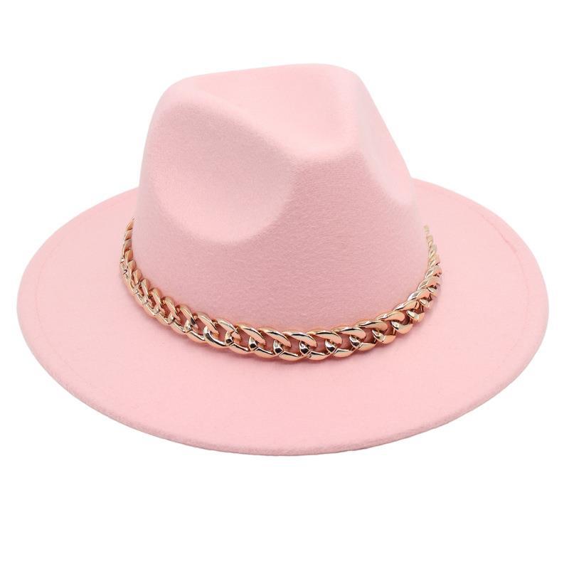 Шляпа-котелок с цепочкой, джазовая шляпа для мужчин и женщин, фетровая шляпа Джексона, сценическая твидовая шляпа