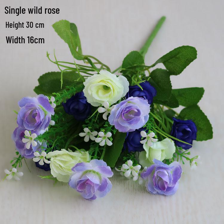 Silk Fake Flower Bouquet for Living Room or Dining Table Decor - Plastic Dried Flower Bonsai Ornaments