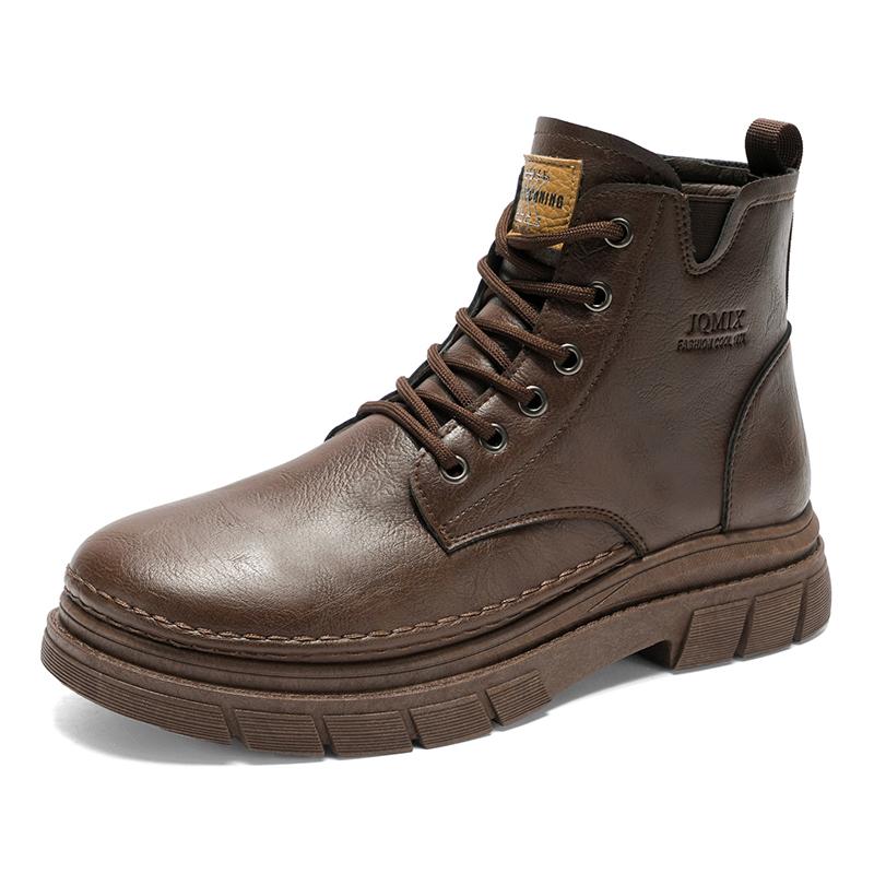 Fashion Men's Durable Anti - Skid Sole Chunky Sole British Style High Top Boots That Are Versatile for All Seasons Outdoors