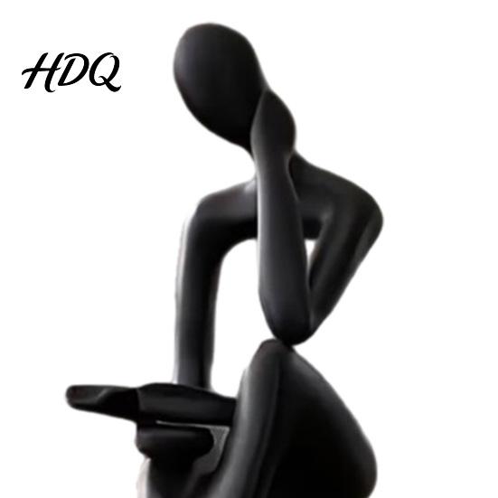 Цельная 3D-печатная фигурка Мыслитель Фигурки Украшения Минималистичные Абстрактные Арт-скульптуры Элегантные