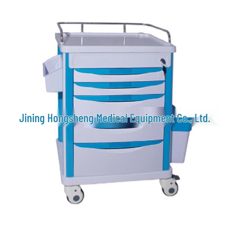 Multifunctional Medical Emergency Crash Cart with Thickened Stainless Steel for Medications