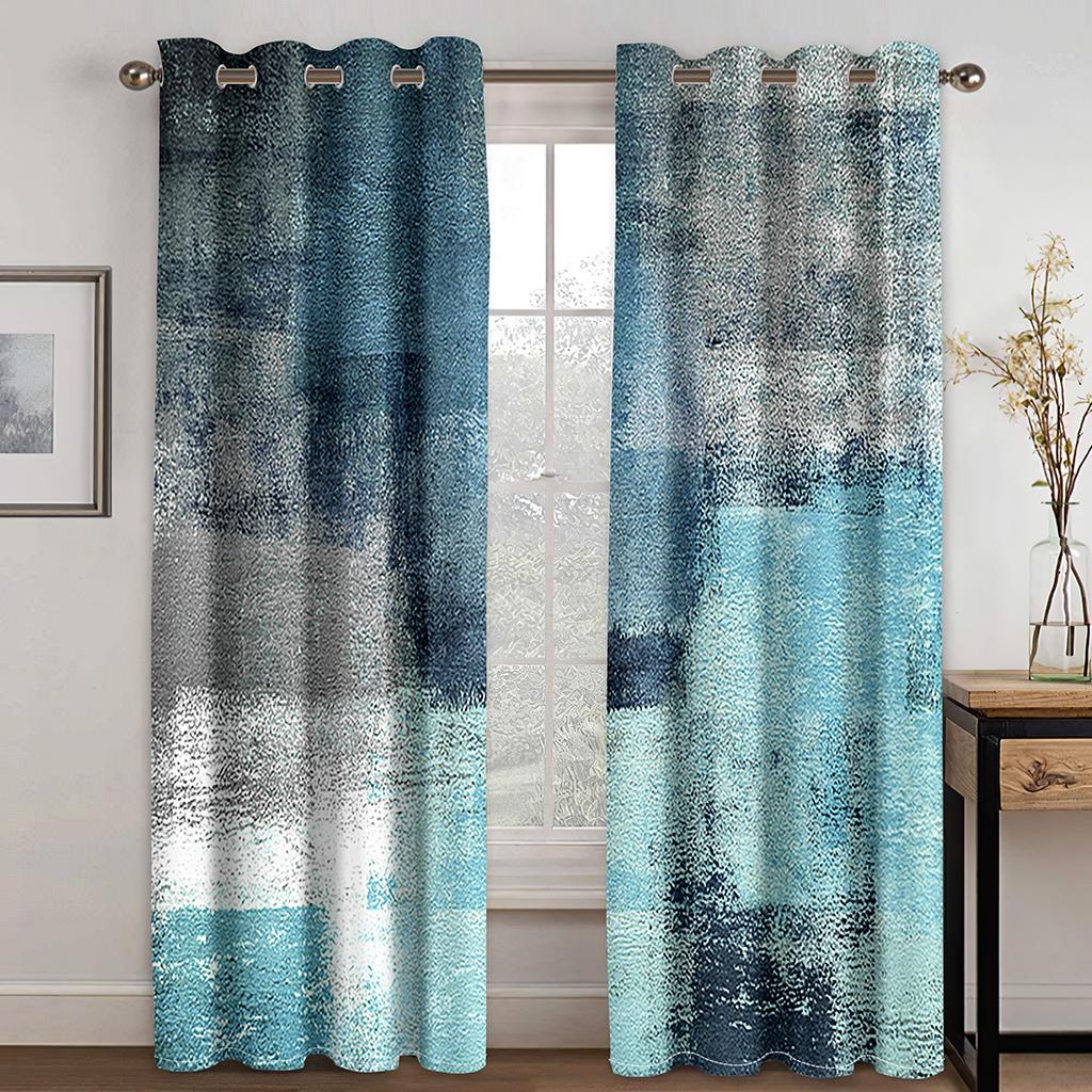 Double Color Printing Modern Style of Abstract Art Curtain Living Room Bedroom Home Decoration Adult Decorative