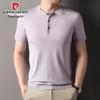 Мужская футболка-henley из шелка тутового шелкопряда