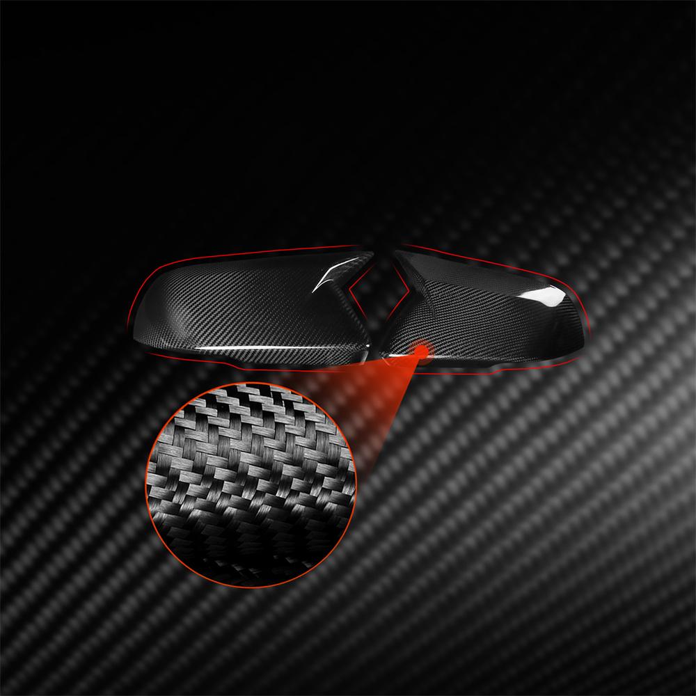 Накладки на боковые зеркала из углеродного волокна для Ford Mustang с LED поворотниками 2015-17