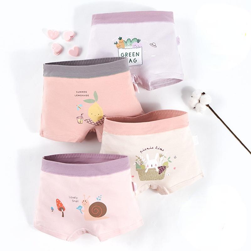 4 шт. детское нижнее белье для девочек, хлопковые боксеры для девочек, для малышей 3-16 лет