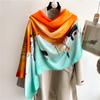New Four Seasons Available New Silk Large Size Thin Outer Wear Neck Protection Scarf Sunscreen Warm Beach Towel For Women