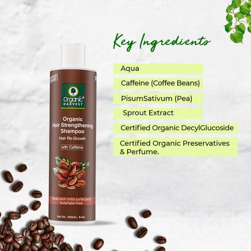 Органический шампунь для укрепления волос с кофеином