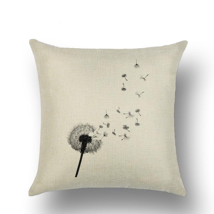 Одуванчик Лен Хлопок Лен Наволочка Диван Офис Автомобильная Наволочка Премиум Прочное Качество Полезная Практичная