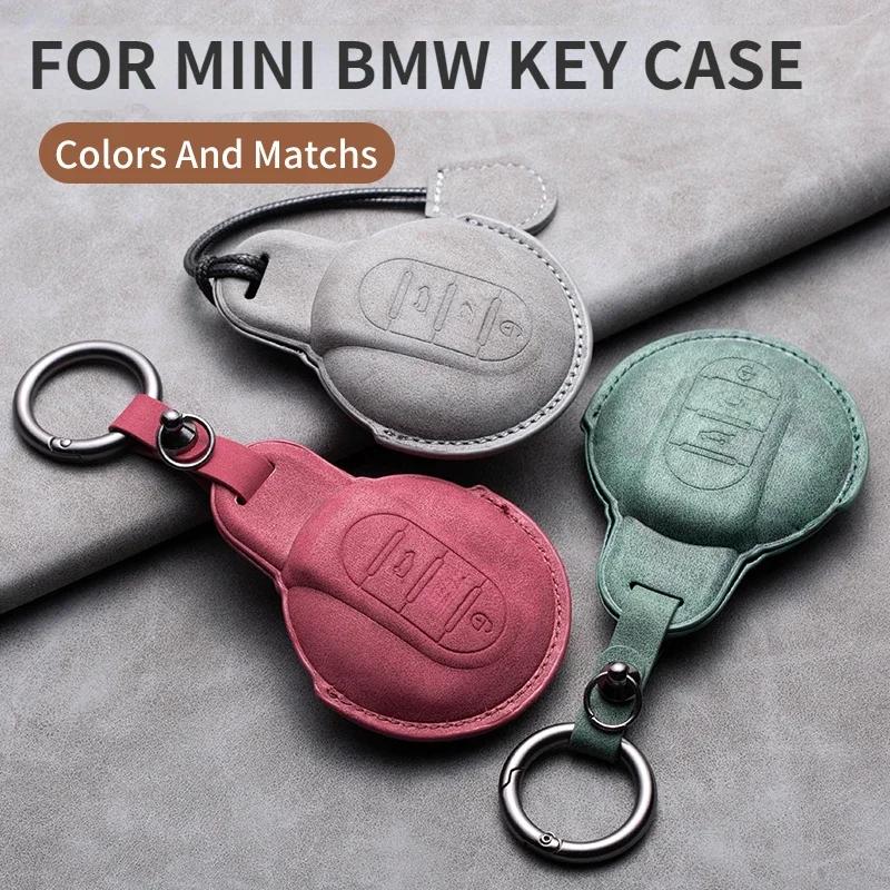 Чехол-брелок для ключа автомобиля для BMW Mini COOPERS COUNTRYMAN ONE JCW CLUBMAN F56 F55 F54 F57 F60 Roadster Кожаный брелок