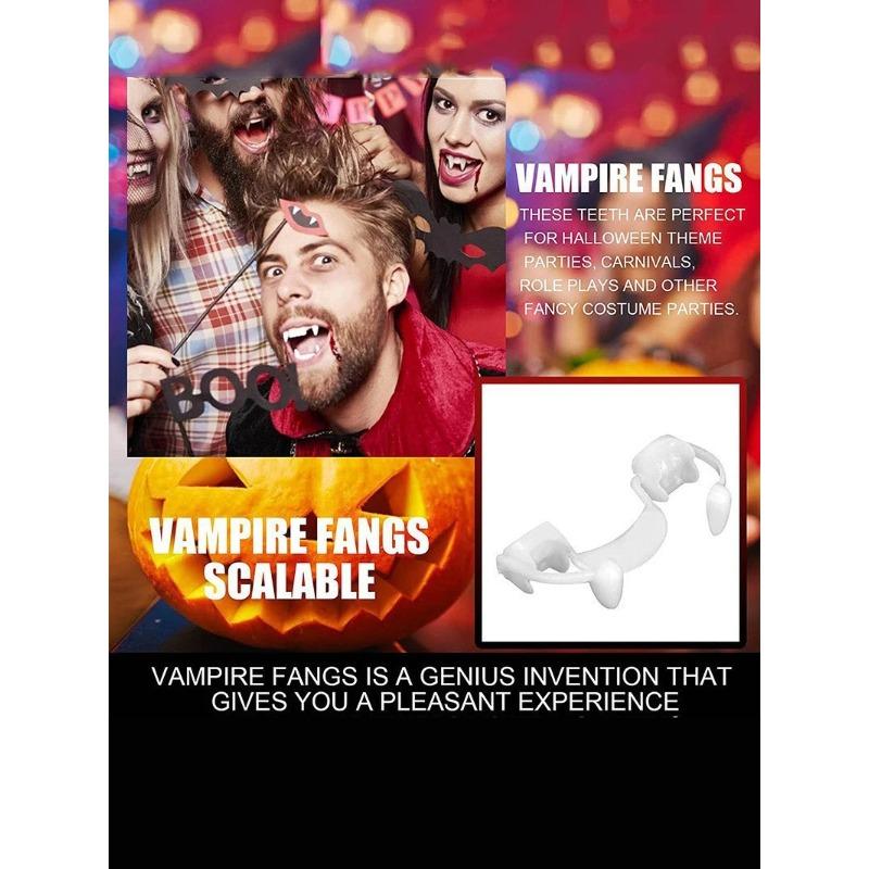 Зубы зомби-вампира, реквизит для косплея, кровавые зубные протезы на Хэллоуин, артефакты для костюмированной вечеринки