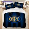 Inter Milan Legacy: Blue Black Pride Three-piece set (1 * duvet cover + 2 * pillowcase, without core) Bedding set Christmas birthday gift