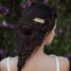Bridesmaid Headwear Tiara Leaves Hair Bands Bride Headbands Metal Gold Leaf Wedding Hair Crown