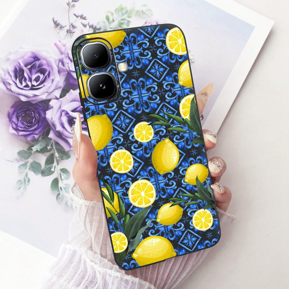 For Infinix Smart 20 X6840 X6840B Cute Flower Butterfly Cat Painted Case For Infinix Smart20 Black Silicone Soft Phone Cases