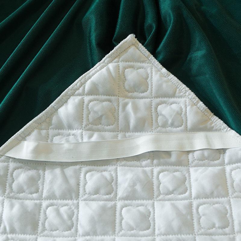 Роскошный комплект постельного белья высокого класса из 3 предметов, мягкий, удобный, дышащий, однотонный, на клипсе, хлопковое постельное белье, юбка, стильный комплект защиты для матраса