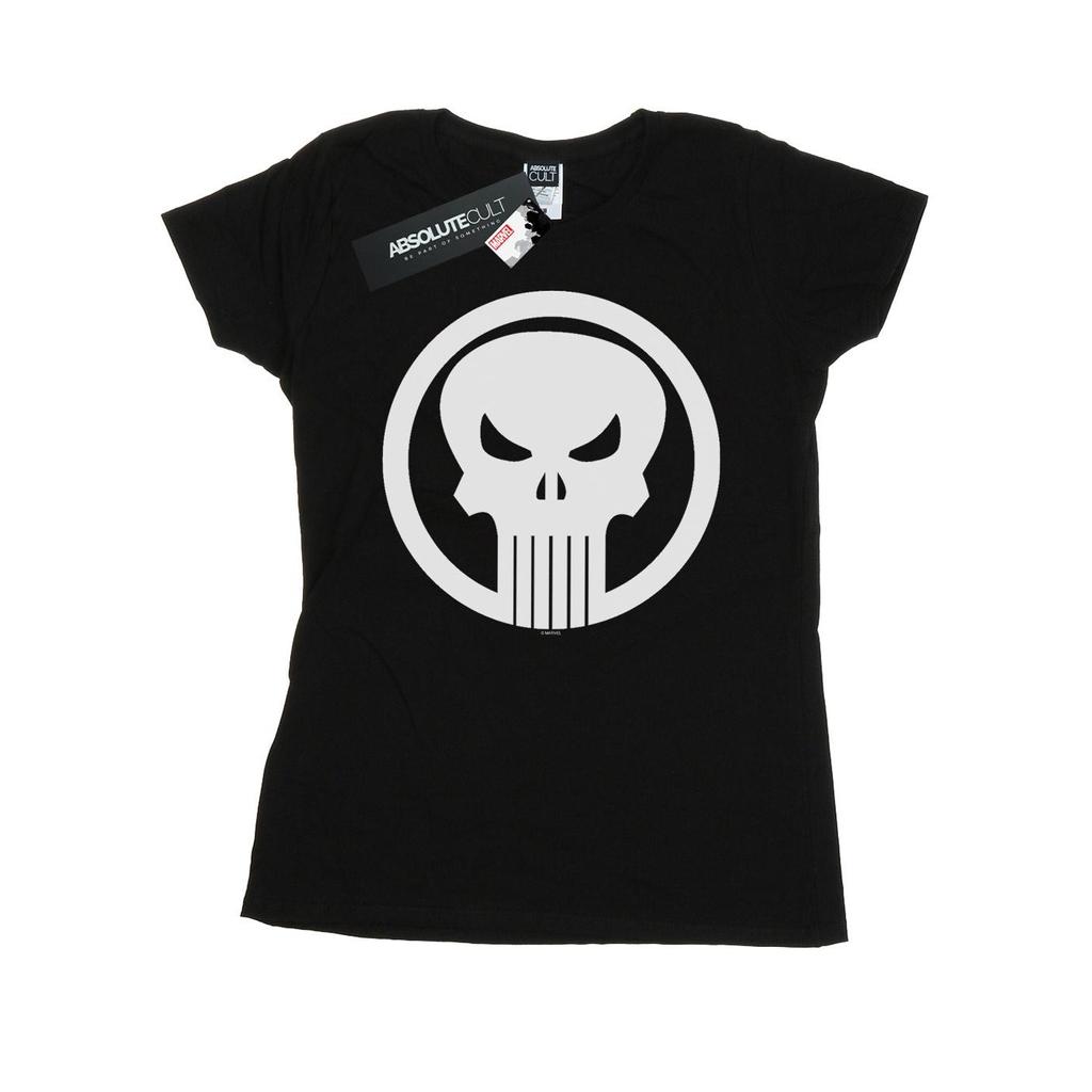 Marvel Womens/Ladies The Punisher Skull Circle Cotton T-Shirt
