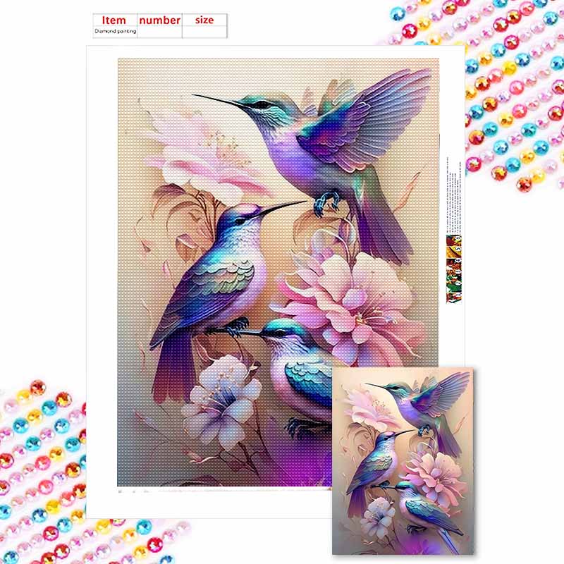 Новое поступление 5D DIY Полная круглая алмазная живопись "Цветы и птицы" Вышивка крестом Домашний декор Подарок
