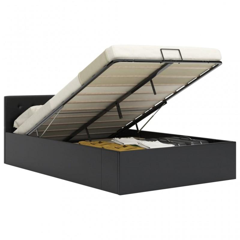 Day and Night - Day and Night Hydraulic Trundle Bed Black Synthetic Leather 120x200 Cm