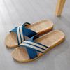 Linen Slippers Household Thick Bottom Straw Summer Men and Women Cool Slippers Home Indoor Non-slip and Non-smelly Feet