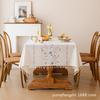 Elegant Embroidered Tablecloth With Tassels French Country Style Floral Botanical Design Dining Table Decor