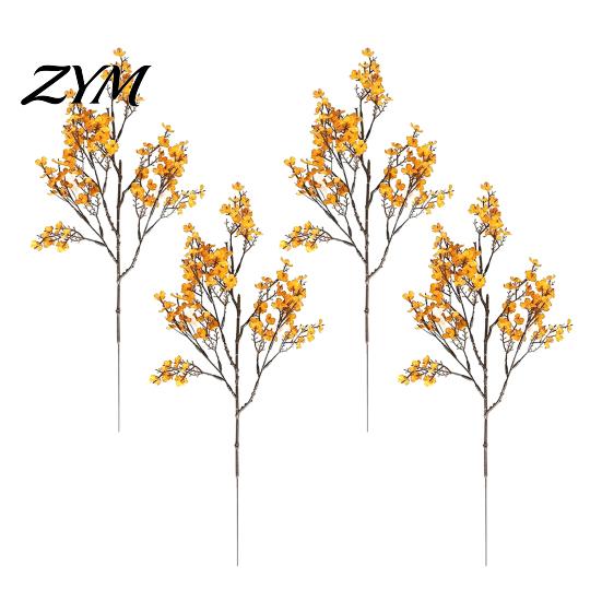 Maintenance Free Artificial Plant Stems Realistic Flowers for Autumn Home Decoration, Silk Floral Petals Party Branches Halloween Table Centerpiece
