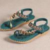 Модные женские сандалии в богемном стиле, летняя новинка, обувь для женщин, шлепанцы, пляжная летняя обувь, женская обувь на низком каблуке