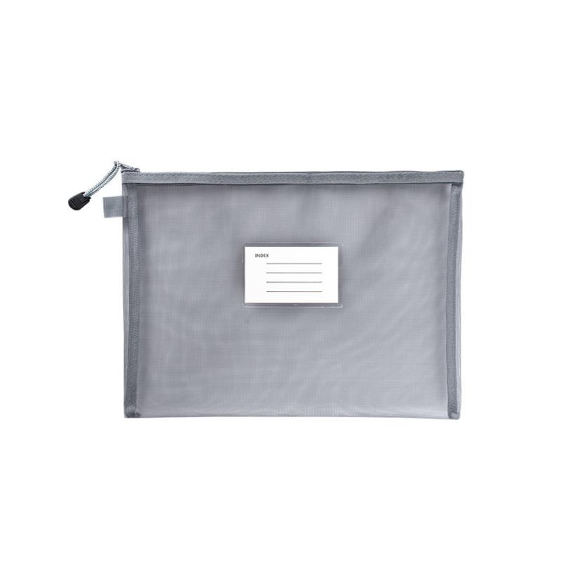 Прозрачная сумка для файлов Нейлоновая сетка на молнии Тестовая бумага Информационная сумка Сумка для хранения файлов Офисная сумка для студентов А5