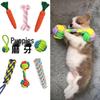 Durable Cotton Rope & Frisbee Toy Set for Small To Medium Dogs