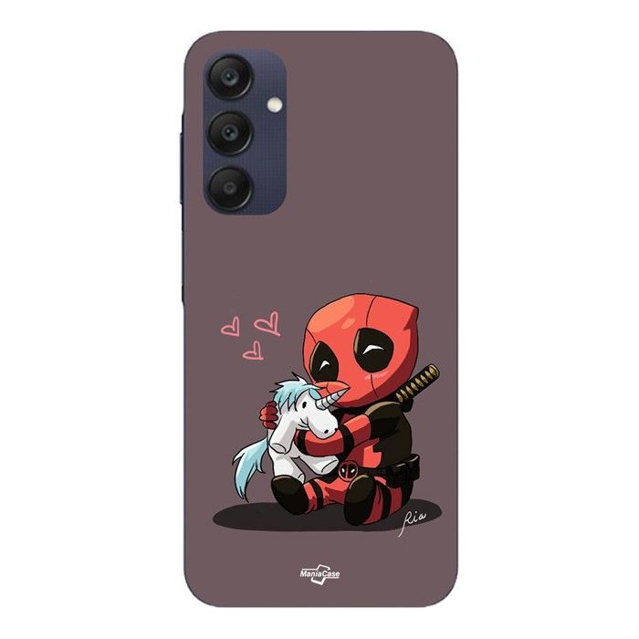 Coque Pour Samsung galaxy A25 Bébé Deadpool avec Licorne Maniacase