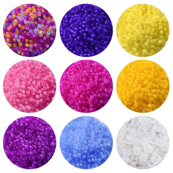 100Pcs/Bag Acrylic Pony Beads Color-Changing Glow In The Dark Exquisite Mixed Colors Round Beads DIY Making Accessories Necklace Making Loose Beads