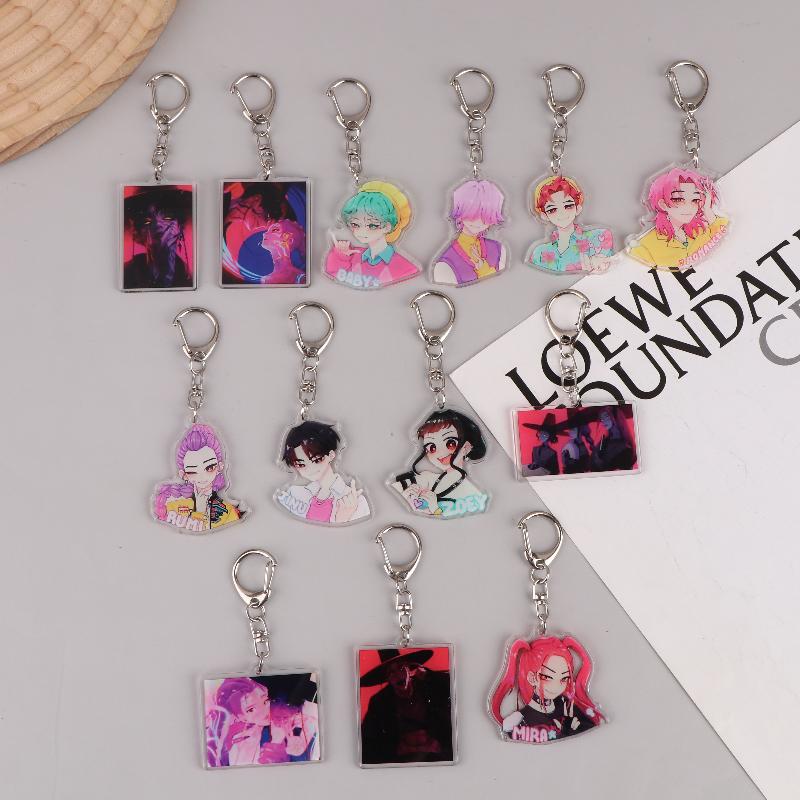 Kpop Охотники на демонов Huntrix Saja Boys Брелки для аксессуаров Ювелирные изделия Руми Зои Джину Мира Продал душу Брелки Подарки для фанатов