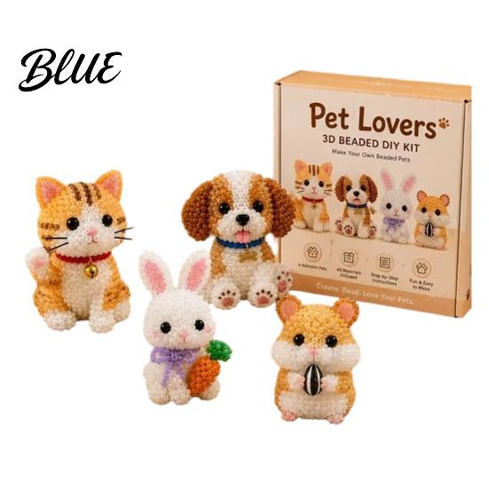 Handmade Bead Craft Kit 3D Beaded Animal Kit DIY Beading Embroidery for Beginners Easy Art Highland Cow/Butterfly/Owl Adults Teens Supplies