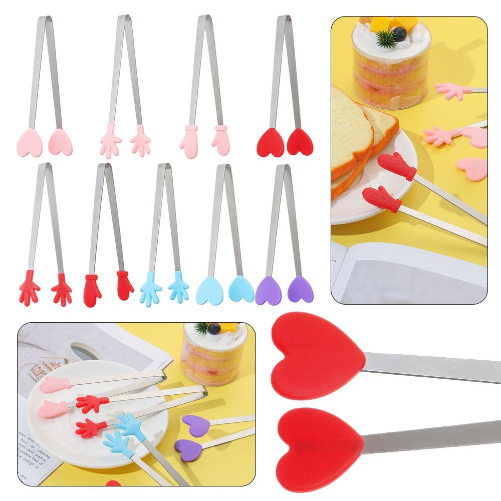 Kitchen Accessories Bread BBQ Mini Silicone Snack Food Tong Creative