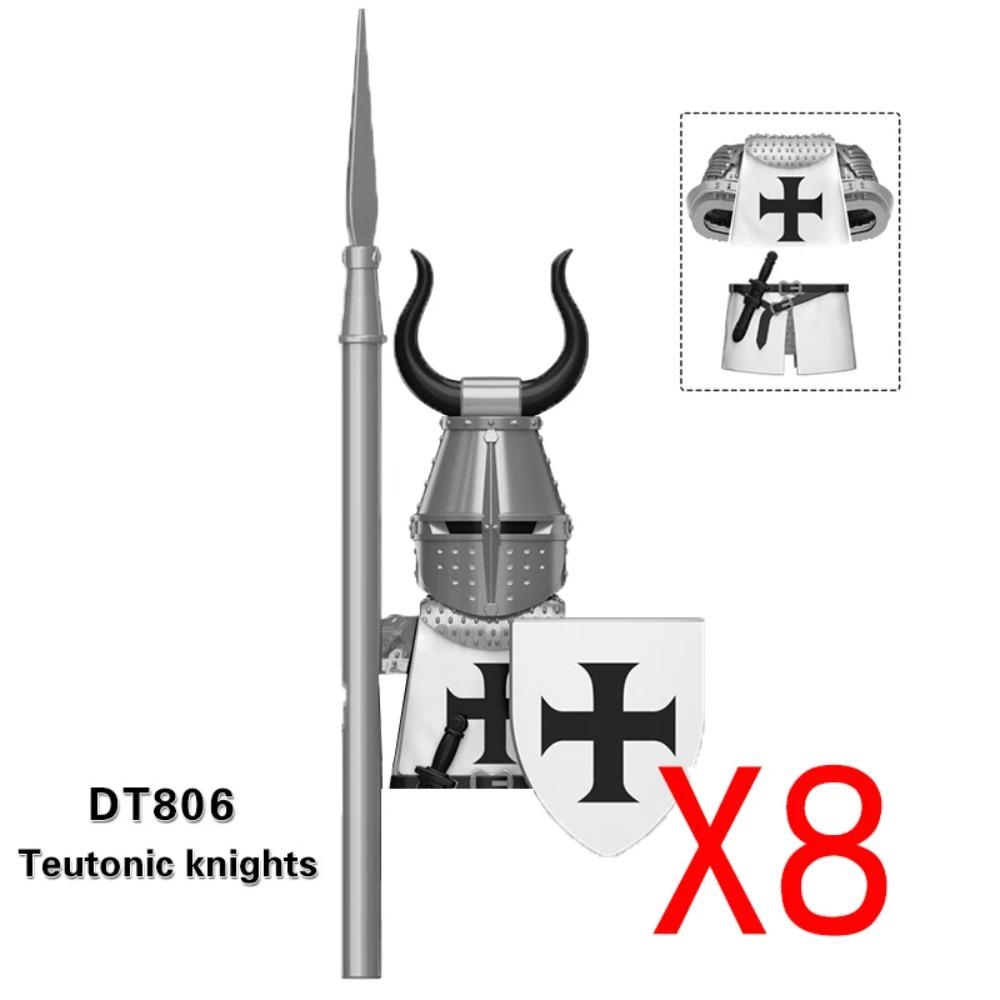 Средневековые Военные Строительные Блоки Фигурки Солдат Подарки Оружие Щиты Шлемы Левенгерц Тевтонские Рыцари Ополченец Крестьянин MOC