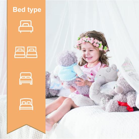 Одностворчатая москитная сетка для кровати, балдахин, однотонный дизайн, хорошая воздухопроницаемость, простая установка