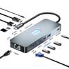 Док-станция типа C с гигабитным Ethernet 4K60Hz USB-концентратором, многопортовым адаптером для ноутбука, ПК MacBook