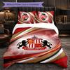 Sunderland Football 3 Piece Bedding Set Soft Duvet Cover Set with Pillowcases Printed Bedroom Decor Set for Home